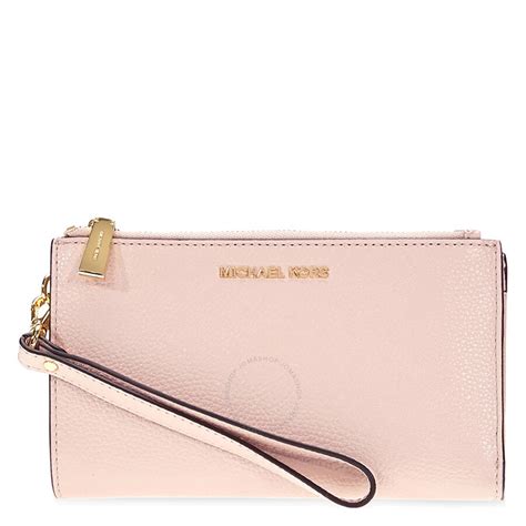 michael kors adele double zip wristlet soft pink|wristlet michael kors outlet.